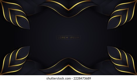 Black Background with Luxury Gold