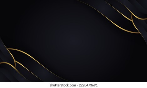 Black Background with Luxury Gold