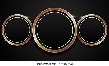 black background with luxury gold ring