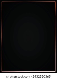 black background with luxury golden border looks like a frame