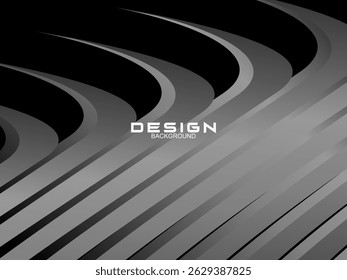 Fondo negro con líneas abstractas de gradiente de lujo.