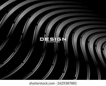 Black background with luxury gradient abstract lines.