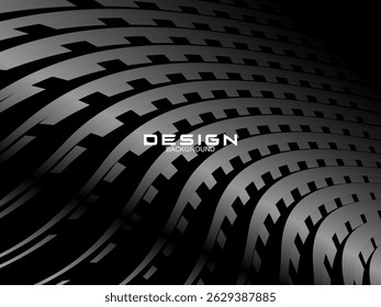 Black background with luxury gradient abstract lines.