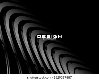 Fondo negro con líneas abstractas de gradiente de lujo.