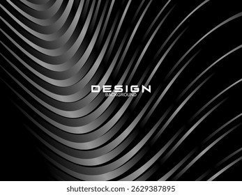Black background with luxury gradient abstract lines.