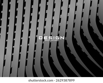 Fondo negro con líneas abstractas de gradiente de lujo.