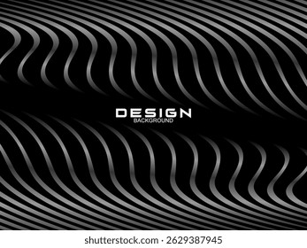 Black background with luxury gradient abstract lines.