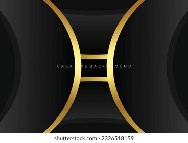 fondo negro con degradado de diseño de línea de lujo