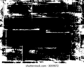 Black background with many black shapes and spots