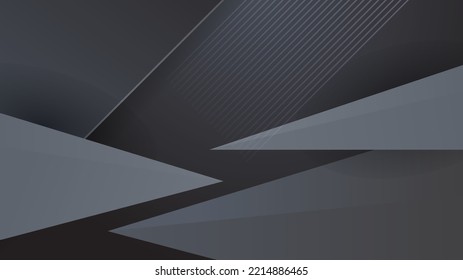 Black background with metal style design for presentation background, game design, social media cover
