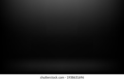 Black background  Minimal 3d shelf  Room in the 3d  For backdrop wallpaper background  Space for text  vector background 