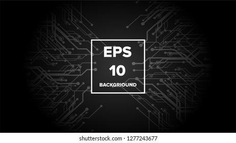 Black background modern technology, banner.