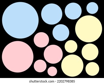 Black Background With Multicolored Circles For Cellphone Wallpaper And Laptop Wallpaper