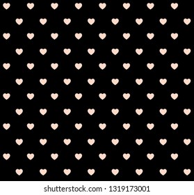black background on heart pattern vector