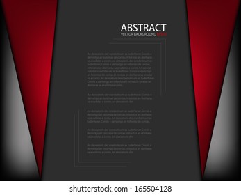 black background on red line overlap dimension grey vector illustration message board for text and message design modern website