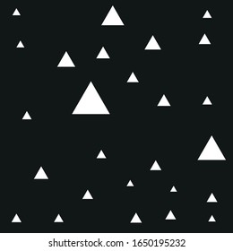 black background on white triangle shape pattern vector