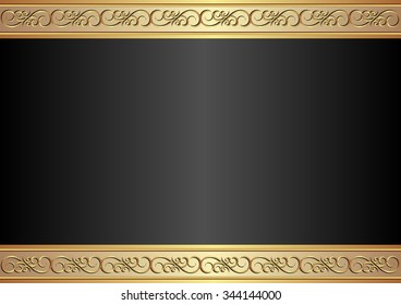 black background with ornament
