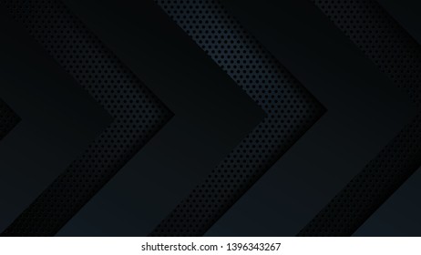 black background overlap dimension abstract geometric modern. vector illustration