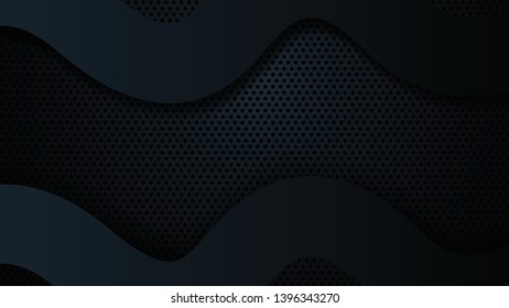 black background overlap dimension abstract geometric modern. vector illustration