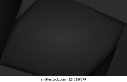 black background overlap dimension grey vector illustration message board for text and message design modern website