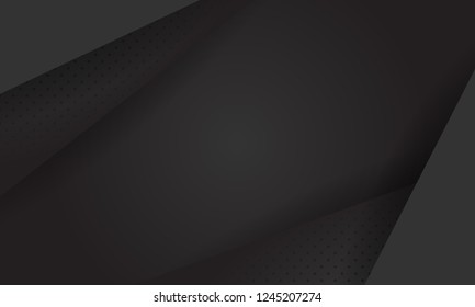 black background overlap dimension grey vector illustration message board for text and message design modern website