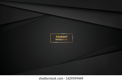 black background overlap dimension grey vector illustration message board for text and message design modern website