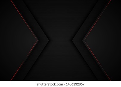 black background overlap dimension grey vector illustration message board for text and message design modern website