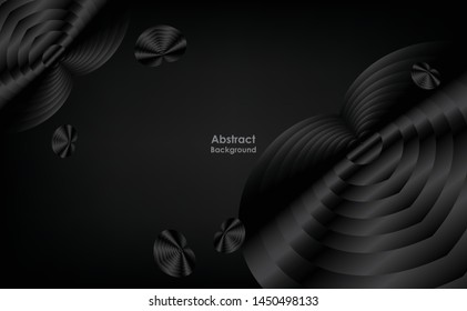black background overlap dimension grey vector illustration message board for text and message design modern website