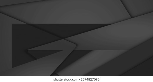 black background overlap dimension grey vector illustration message board for text and message design modern website
