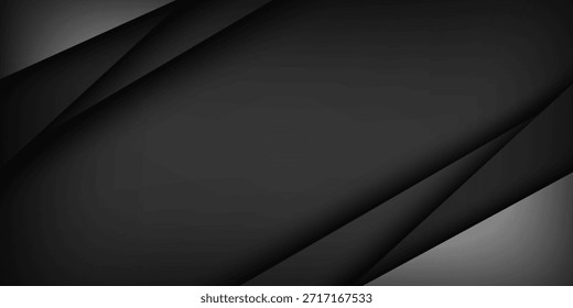 black background overlap dimension grey vector illustration message board for text and message design modern website 