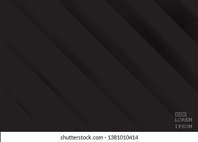 black background overlap layer dimension with line design for modern background or website