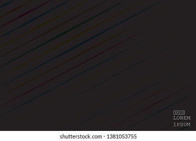 black background overlap layer dimension with line design for modern background or website