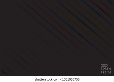 black background overlap layer dimension with line design for modern background or website