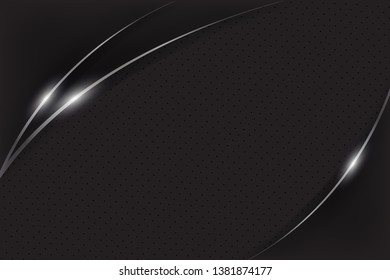 black background overlap layer dimension with line design for modern background or website