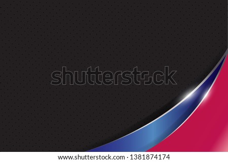 black background overlap layer dimension with line design for modern background or website