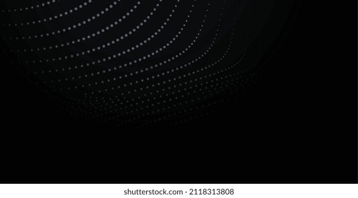 schwarzer Hintergrund mit Teilchenlinienwelle