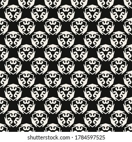 Black and background pattern. Geometric wallpaper. Seamless pattern for fabric, cover, templates, posters, interior design or wallpaper. Vector image