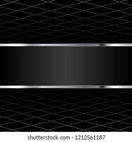 black background with perspective and banner
