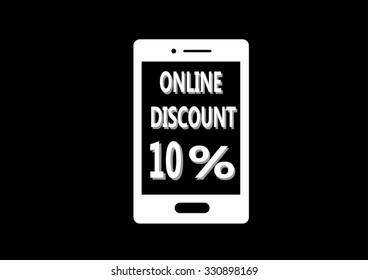 Black background Phone White & Gray ONLINE DISCOUNT 10% on smart phone