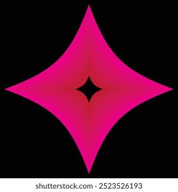 a black background with a pink square and a black diamond.