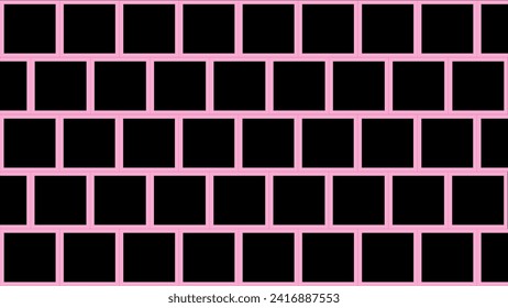 Black background with pink squares tiles