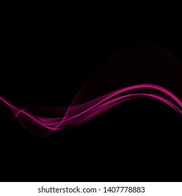 Black background, pink wavy smoke