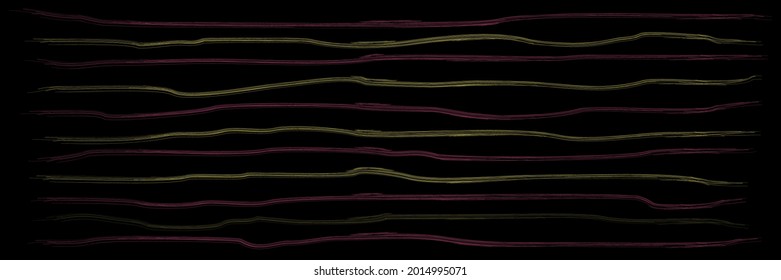 Black background with pink and yellow wavy stripes
