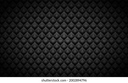 Black background for Poker or Casino. Vector template for your design.