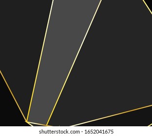 Black background with polygonal shapes and Golden
