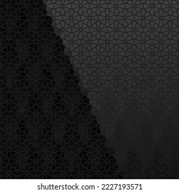 Black background in polygonal style. Mosaic. Pebbles. Vector background.
