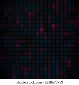 Fondo negro de estilo poligonal. Mosaico. Burbujas. Fondo vectorial.