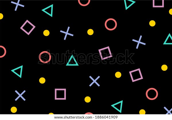 Black Background Presentation Vector Game Buttons Stock Vector (Royalty ...