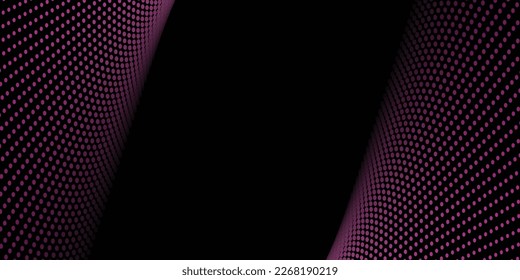 Black background and purple ball