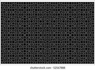 Black Background Puzzle Isolated On White Stock Vector (Royalty Free